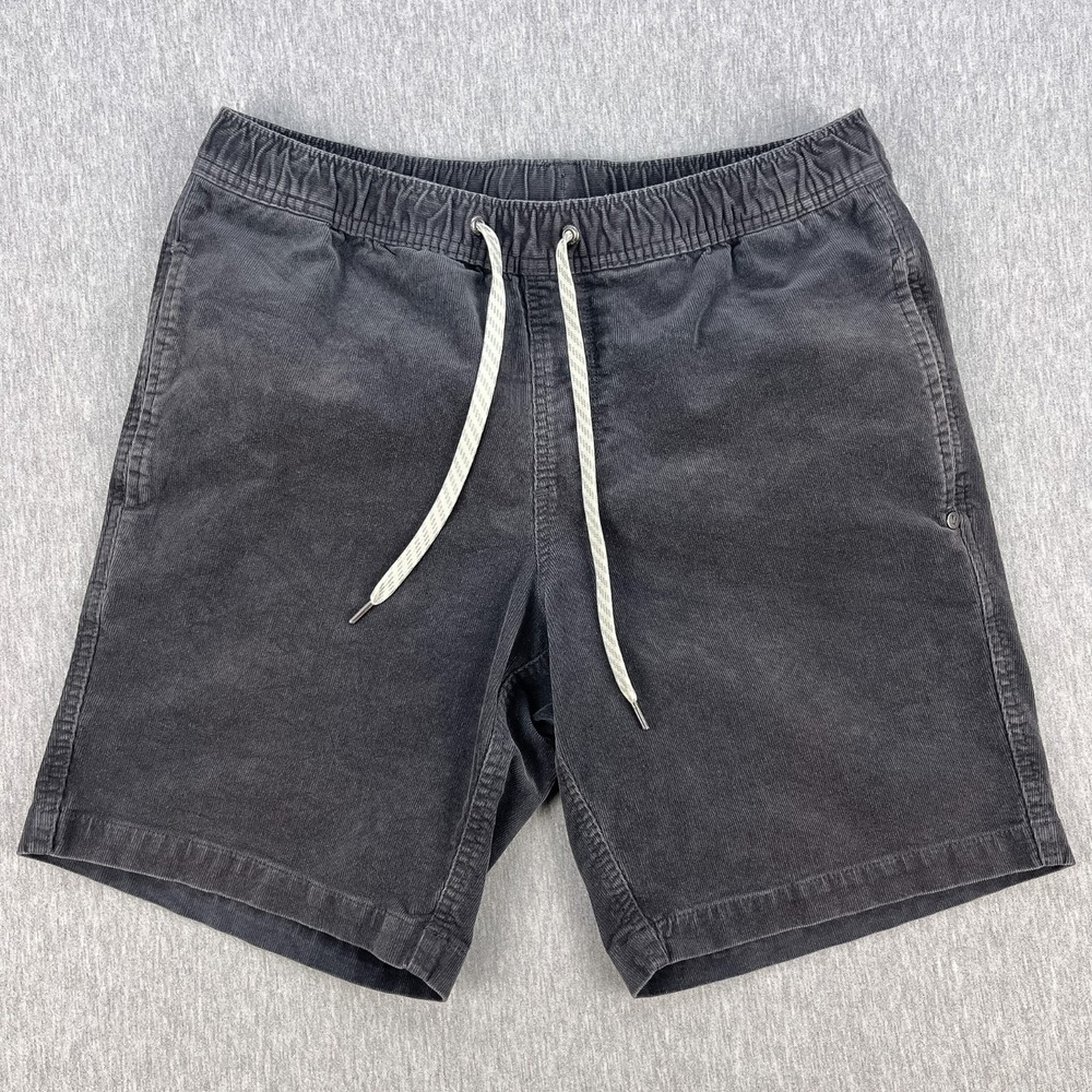Vuori Optimist Corduroy Shorts Mens M 8" Ins. Gray Stretch Cotton Pinwale V385